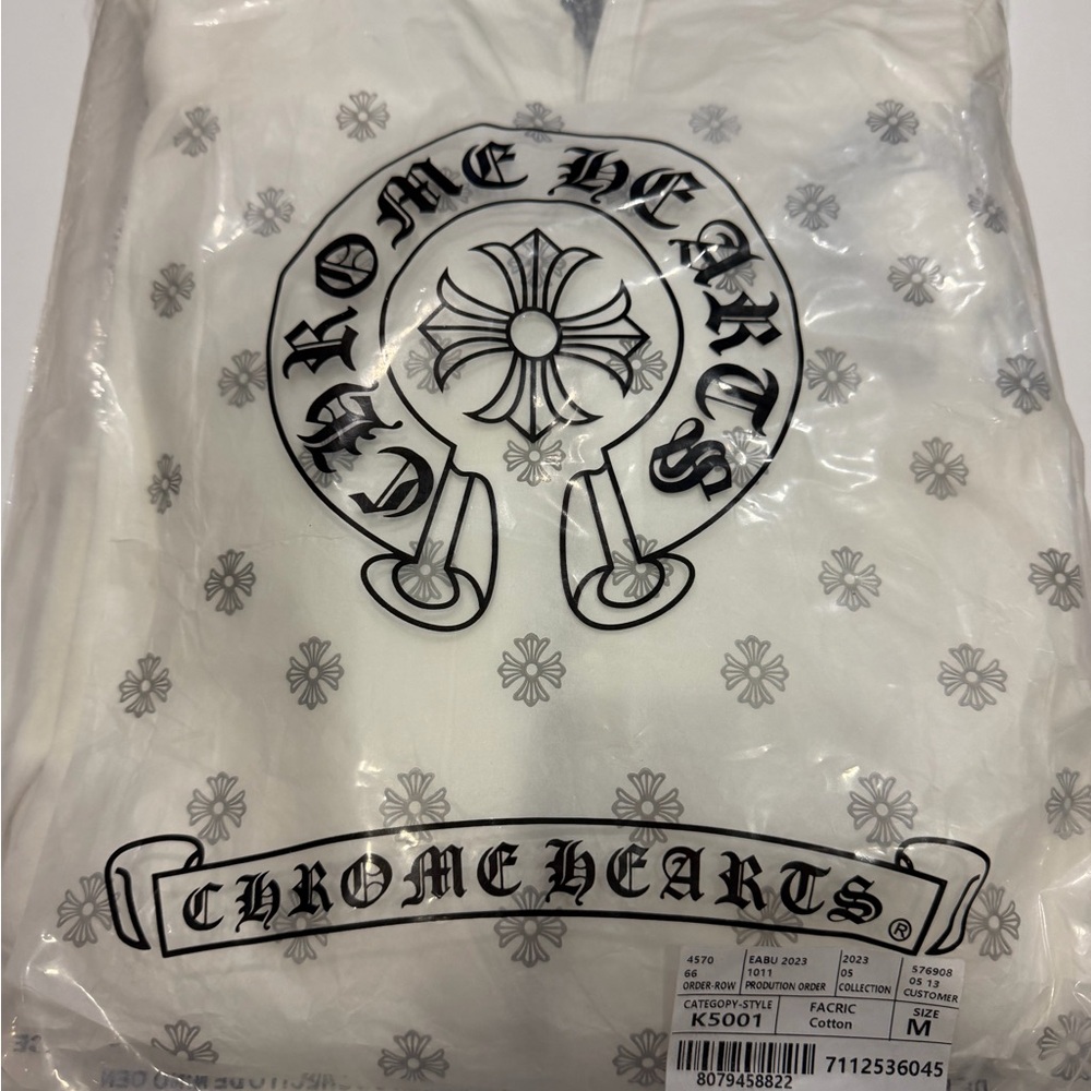White Chrome Hearts Zip Up Hoodie Size Meduim - Picture 7 of 7
